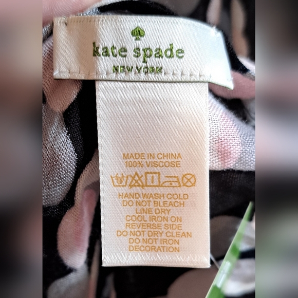 NWT Kate Spade Viscose Pink Black & Grey Steal The Spotlight Casual Scarf Wrap - Picture 5 of 7